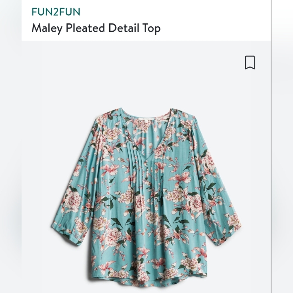 FUN2FUN 2X Maley Pleated Detail Top